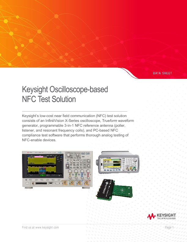 Keysight Oscilloscope-based NFC Test Solution