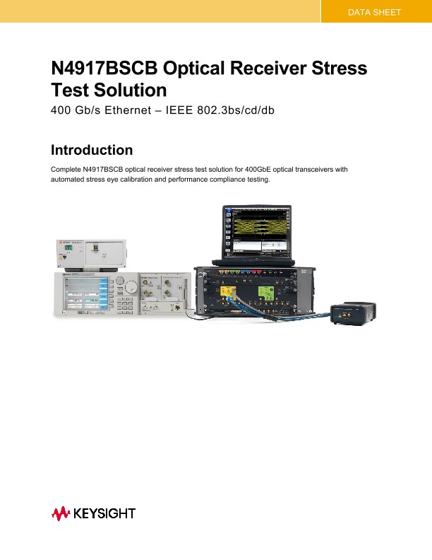 N4917BSCB Optical Receiver Stress Test Solution