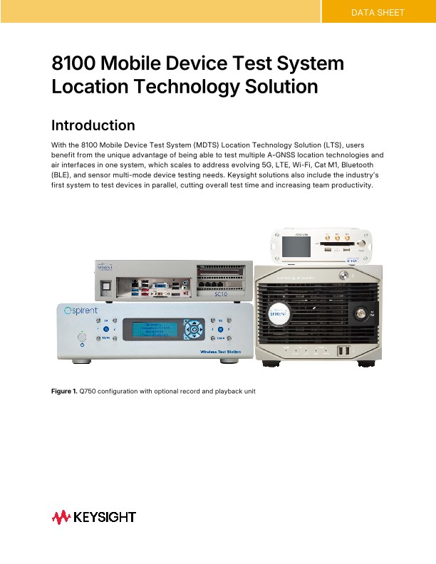 8100 Mobile Device Test System Location Technology Solution