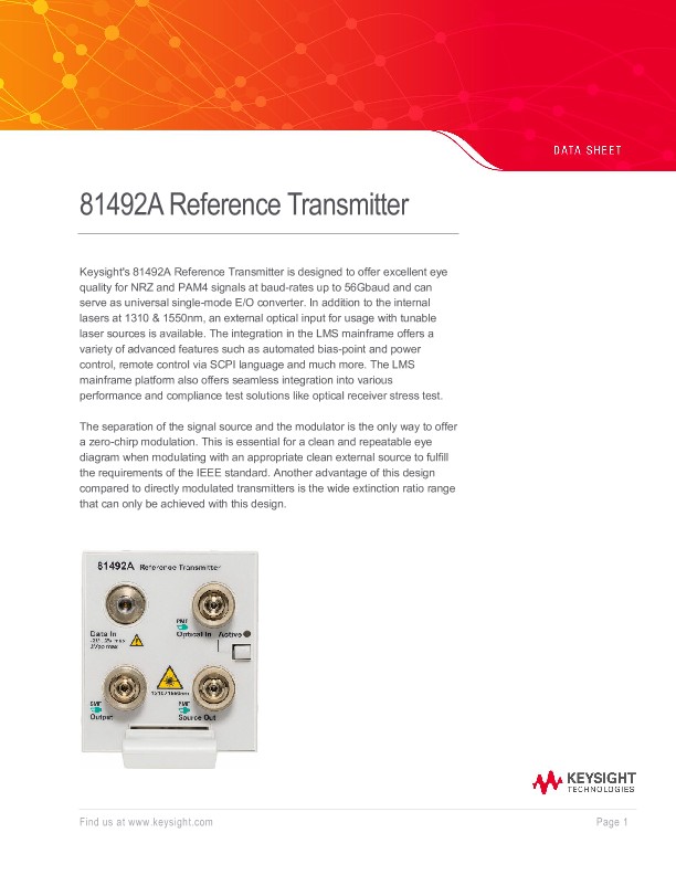 81492A Reference Transmitter