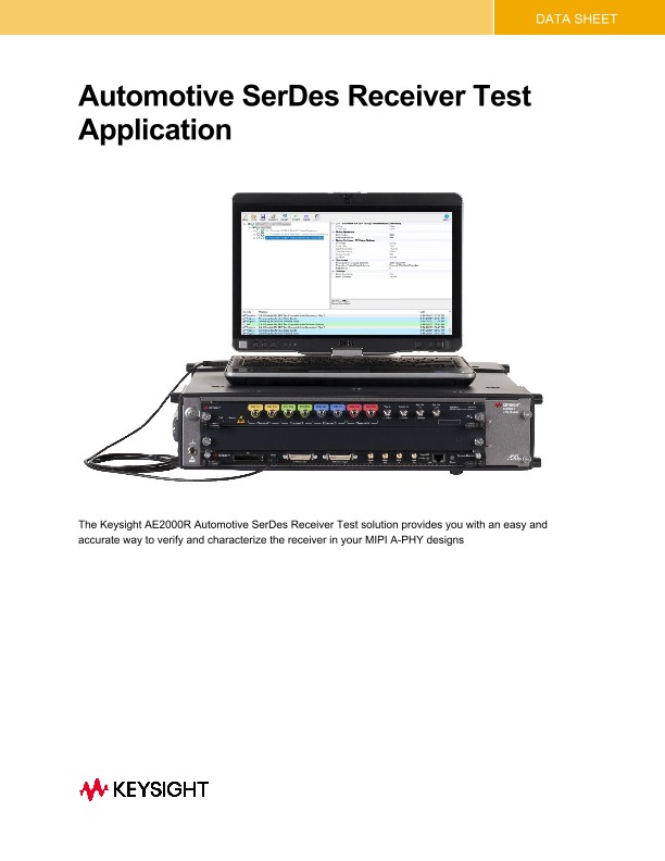 Automotive SerDes Recevier Test Application