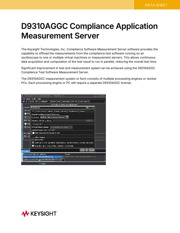 D9310AGGC Compliance Application Measurement Server