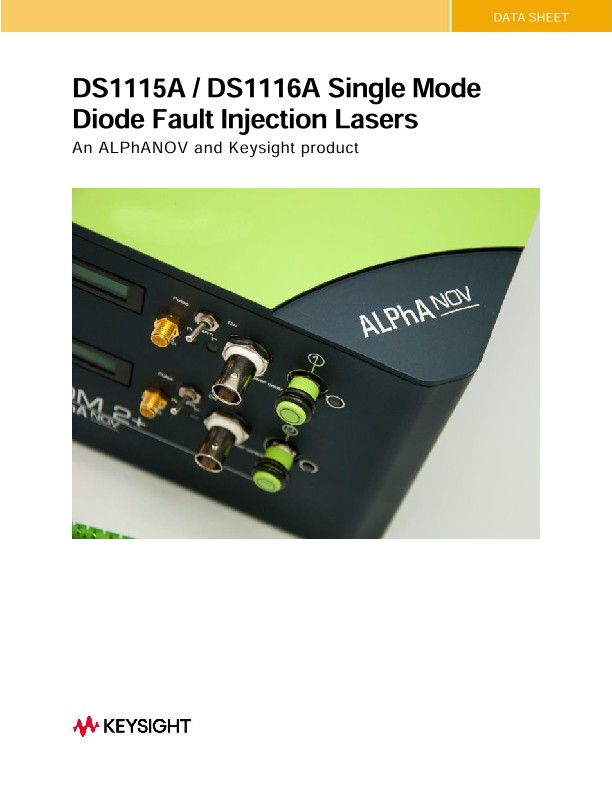 DS1115A / DS1116A Single Mode Diode Fault Injection Lasers