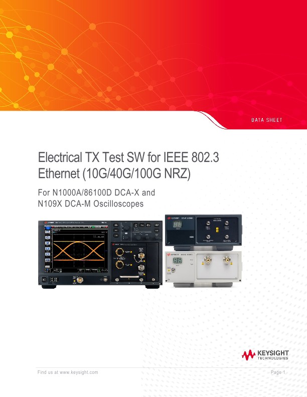 Electrical TX Test SW for IEEE 802.3 Ethernet (10G/40G/100G NRZ)