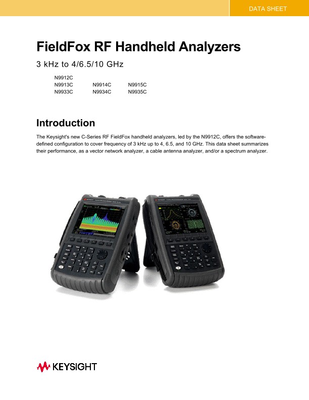 FieldFox Handheld Analyzers