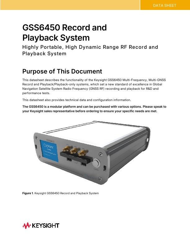 GSS6450 Record and Playback System