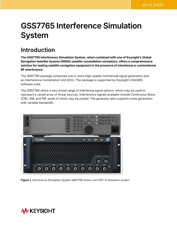 GSS7765 Series Interference Simulation System