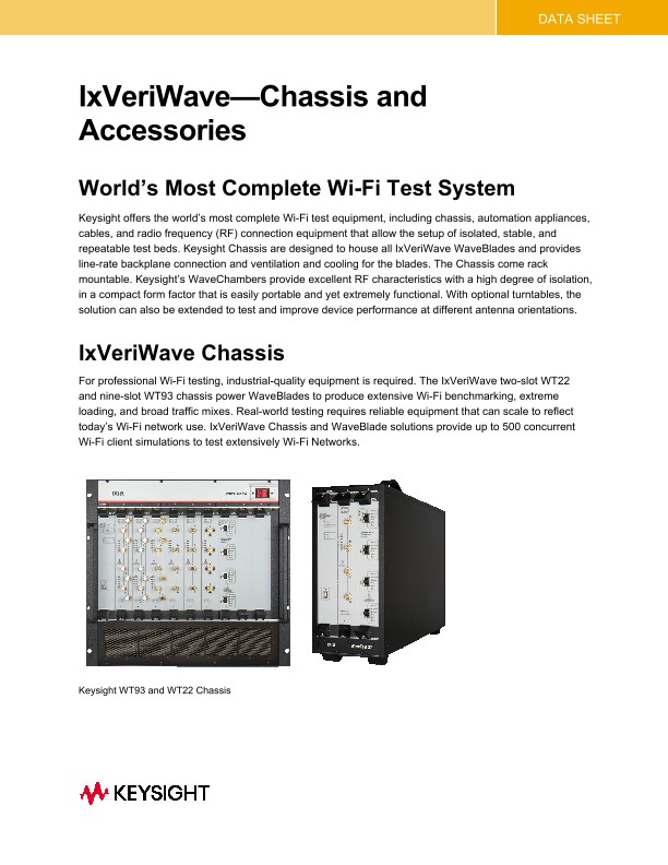 IxVeriWave—Chassis and Accessories