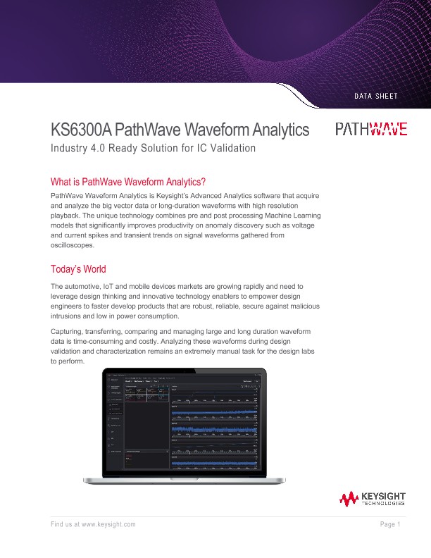 KS6300A PathWave Waveform Analytics