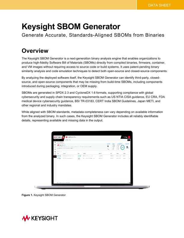 Keysight SBOM Generator