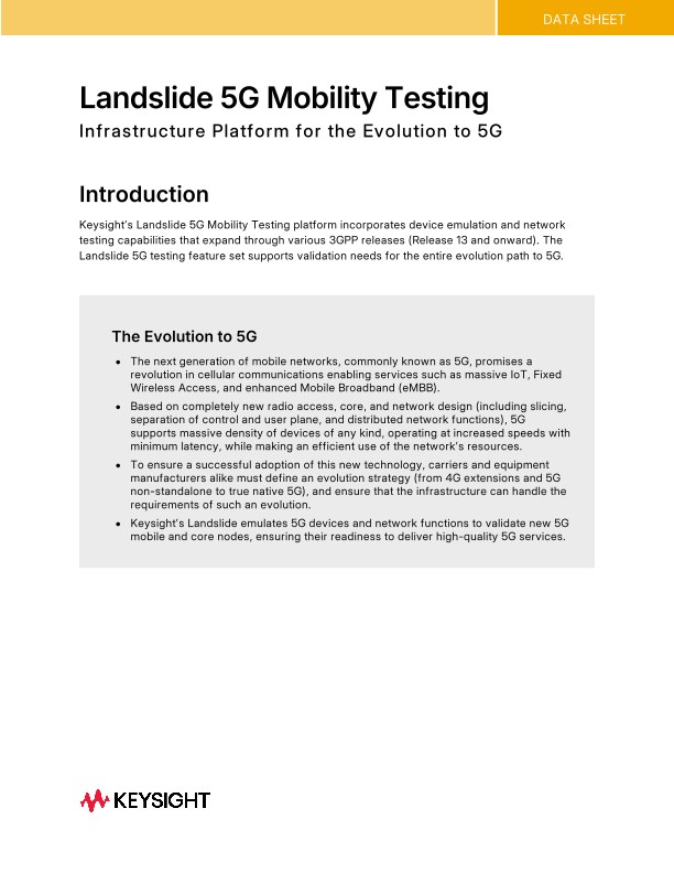 Landslide 5G Mobility Testing