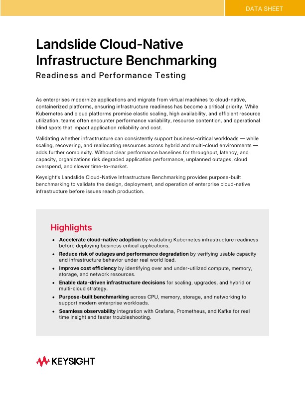 Landslide Cloud-Native Infrastructure Benchmarking