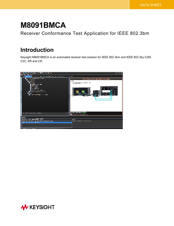 M8091BMCA Receiver Conformance Test Application for IEEE 802.3bm
