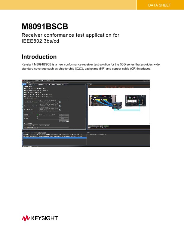 M8091BSCB Receiver Conformance Test Application for IEEE802.3bs/cd