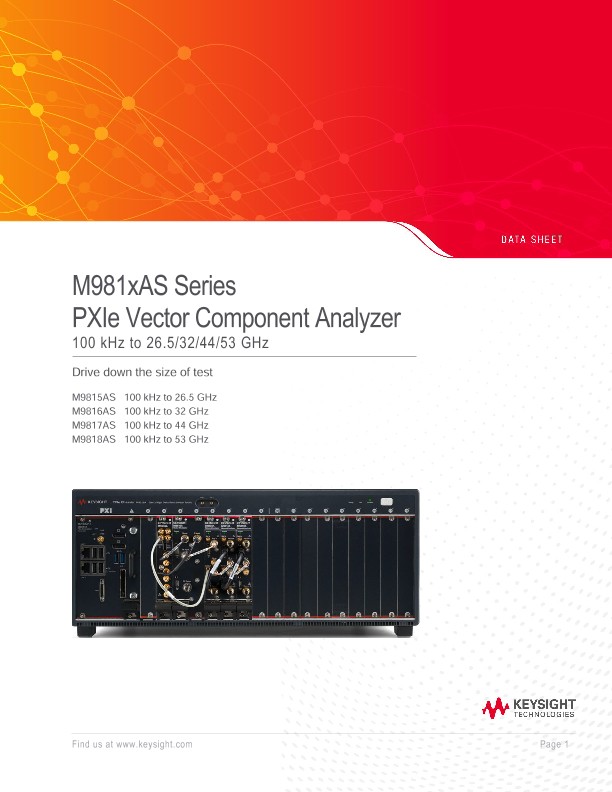 M981xAS Series PXIe Vector Component Analyzer