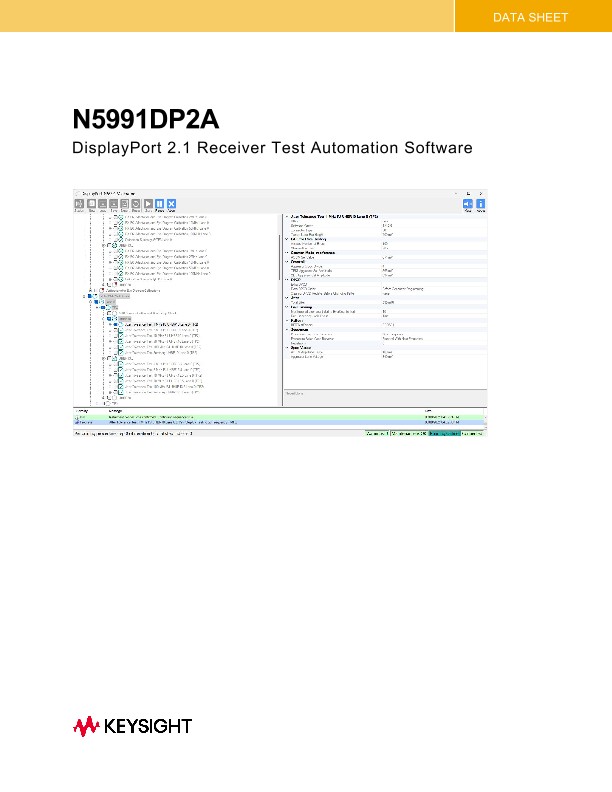 N5991 DisplayPort 2.0 Receiver Test Automation Software – N5991DP2A
