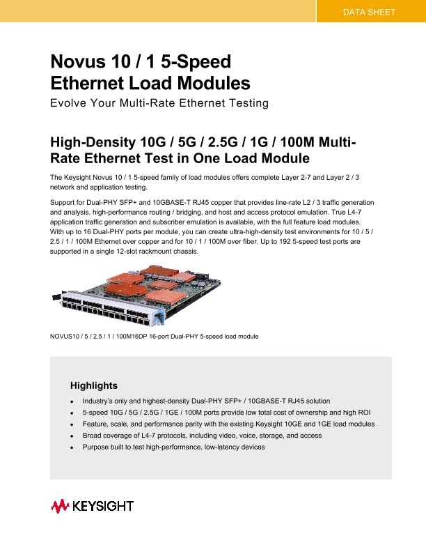 Novus 10/1 5-Speed Ethernet Load Modules