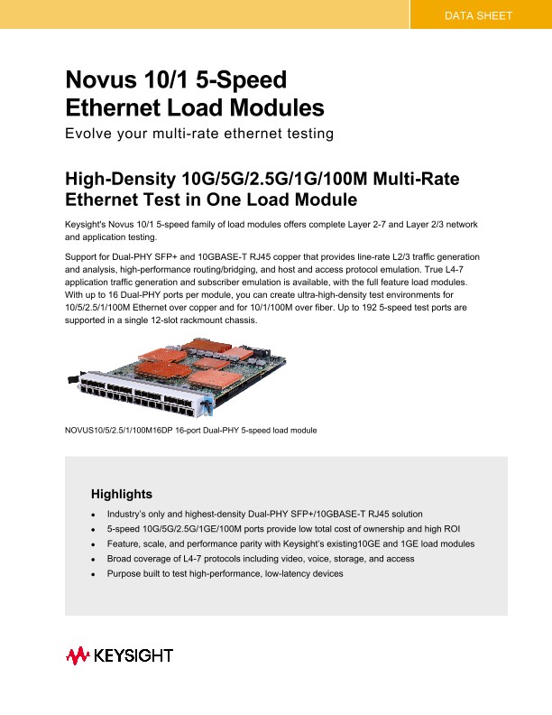Novus 10/1 5-Speed Ethernet Load Modules