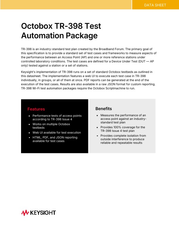 Octobox TR-398 Test Automation Package