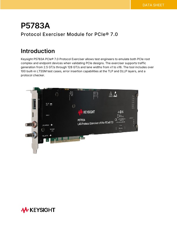 P5783A Protocol Exerciser Module for PCIe® 7.0
