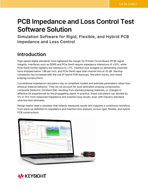 PCB Impedance and Loss Control Test Software Solution