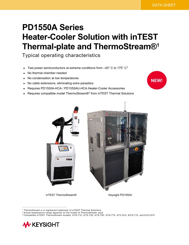 PD1550A Series Heater-Cooler Solution with inTEST Thermal-plate and ThermoStream®