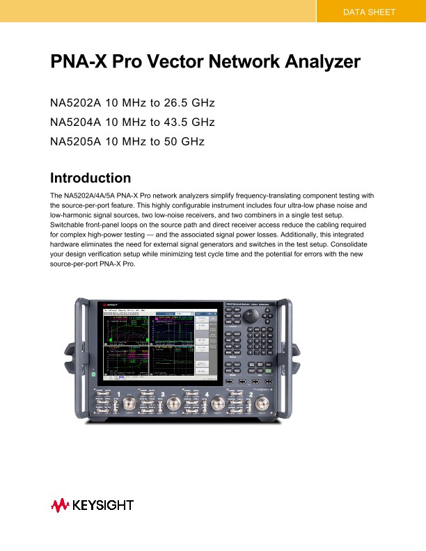 PNA-X Vector Network Analyzers