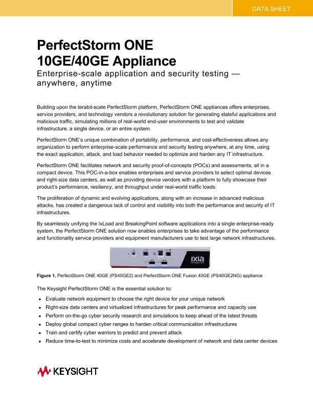 PerfectStorm ONE 10GE/40GE Appliance