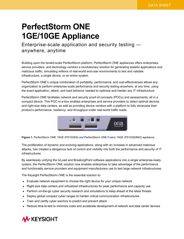 PerfectStorm ONE 1GE/10GE Appliance