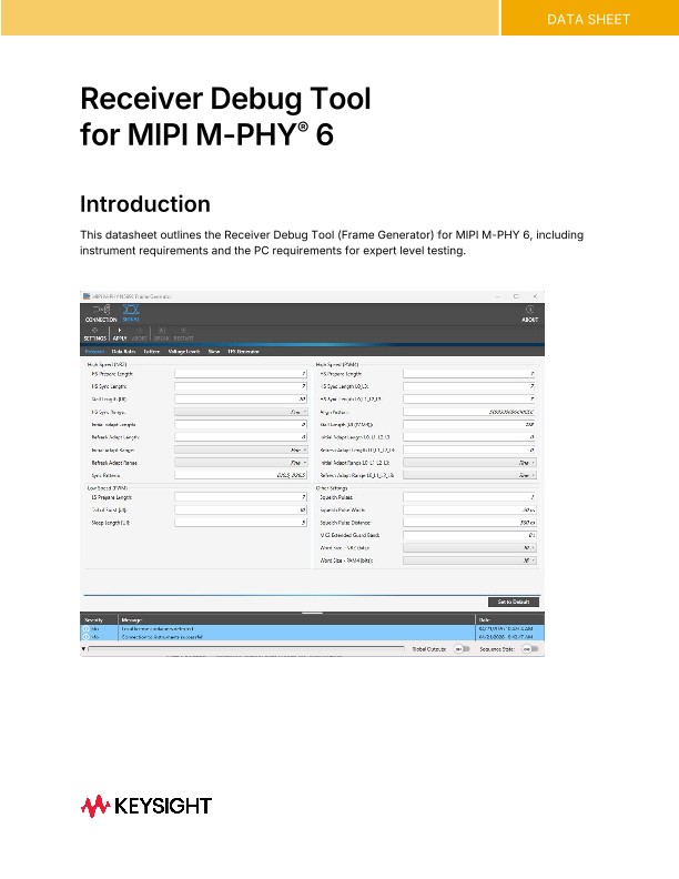 Receiver Debug Tool for MIPI M-PHY® 6