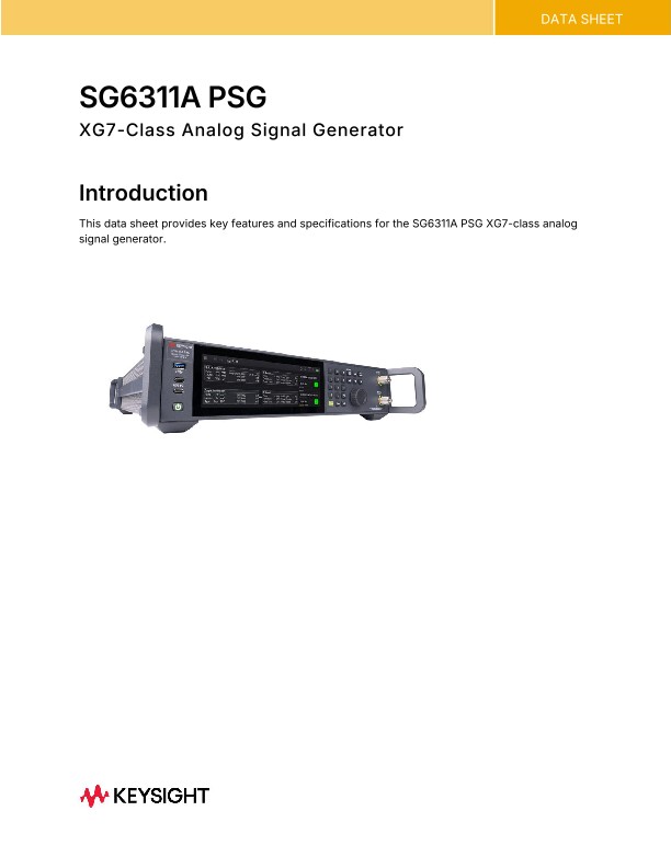 SG6311A PSG XG7-Class Analog Signal Generator