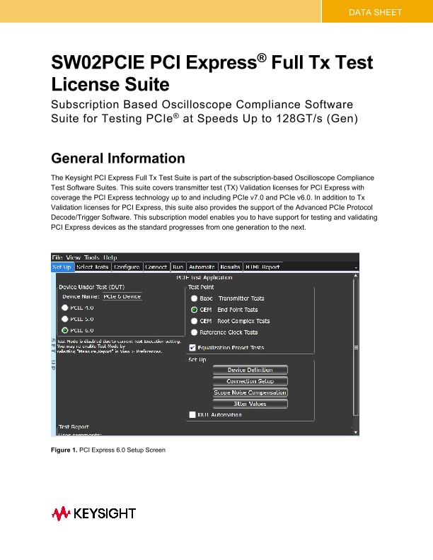 SW02PCIE PCI Express Full Tx Test License Suite