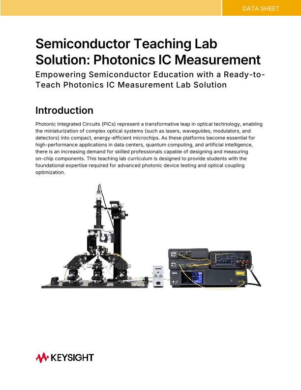 Semiconductor Teaching Lab Solution: Photonics IC Measurement