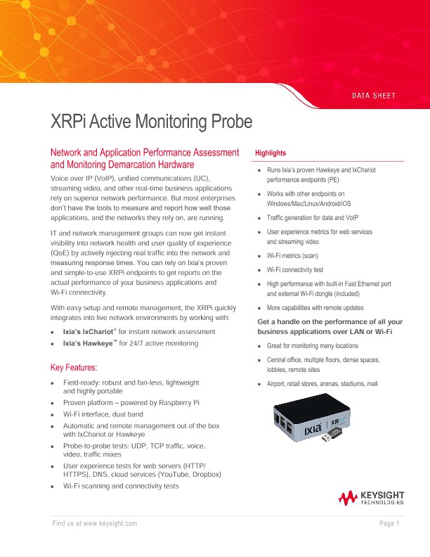 XRPi Active Monitoring Probe