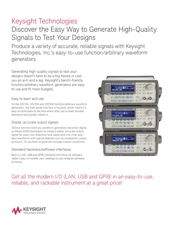 Discover the Easy Way to Generate High-Quality Signals to Test Your Designs – Promotional Flyer