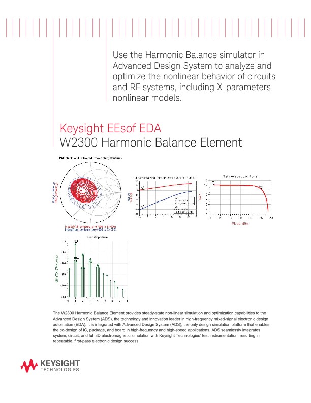 Keysight EEsof EDA W2300 Harmonic Balance Element