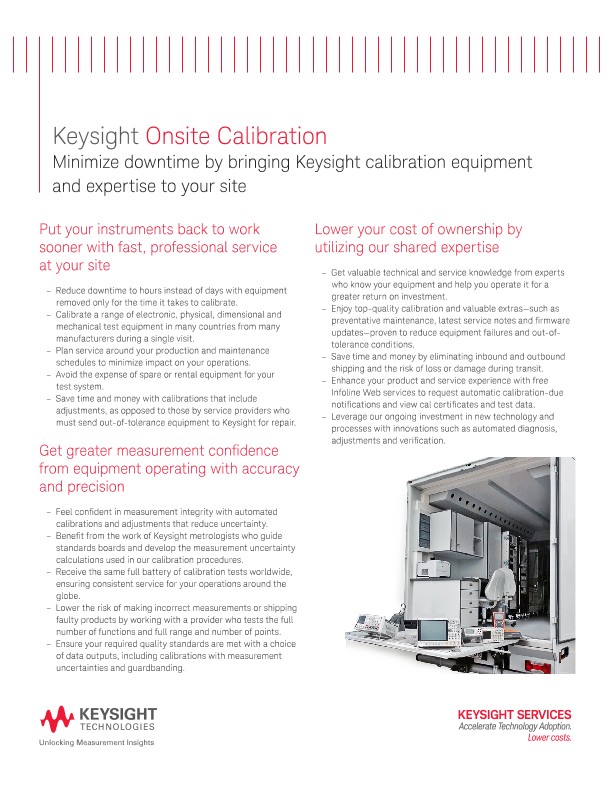 Keysight Onsite Calibration