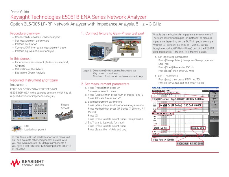 E5061B ENA Series Network Analyzer