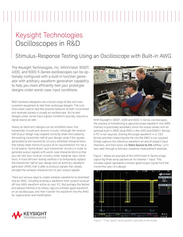 Oscilloscopes in R&D Stimulus-Response Testing Using an Oscilloscope with Built-in AWG
