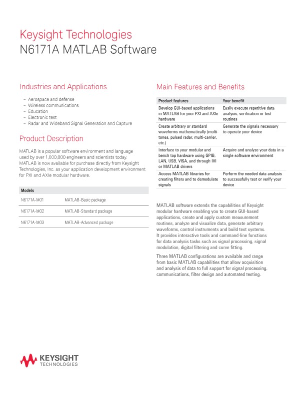 N6171A MATLAB Software
