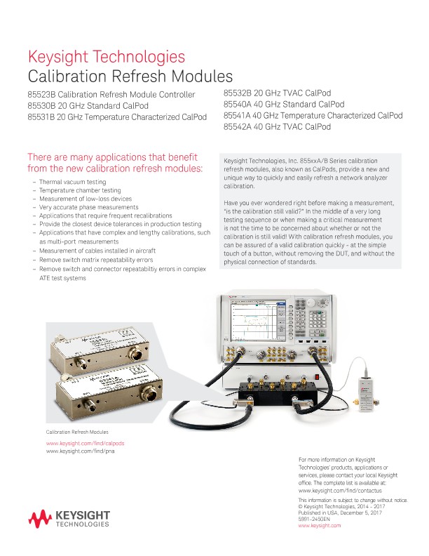 Calibration Refresh Modules, 855xxB