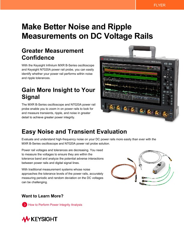 Make Better Noise and Ripple Measurements on DC Voltage Rails