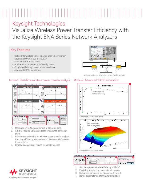 Wireless Power Transfer Analysis with Keysight ENA Series Network Analyzers 