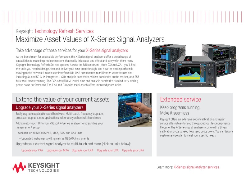Technology Refresh Services for X-Series Signal Analyzers