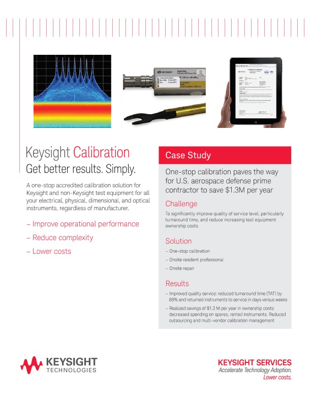 Keysight Calibration. Get Better Results