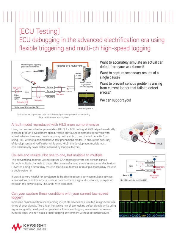[ECU Testing] ECU debugging in the advanced electrification era using flexible triggering and multi-ch high-speed logging