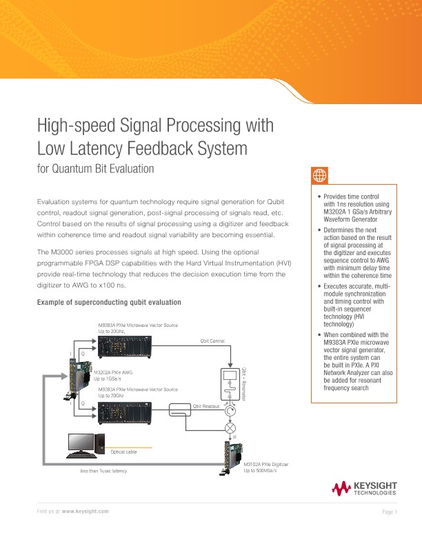 High-speed Signal Processing with Low Latency Feedback System for Quantum Bit Evaluation
