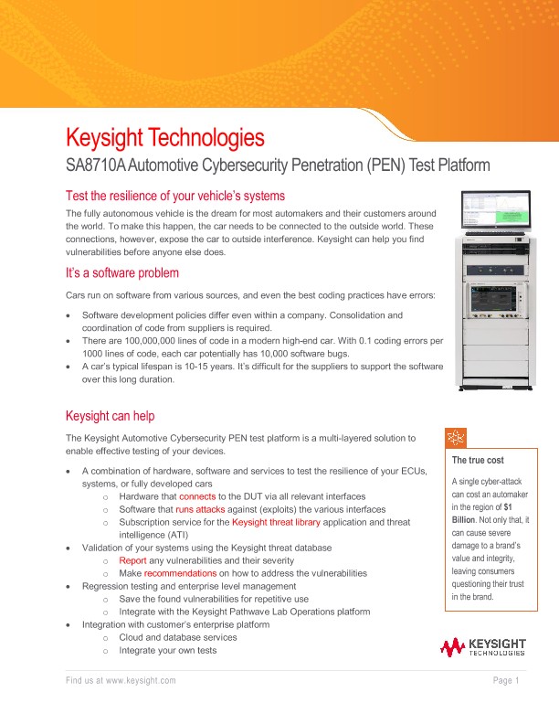 SA8710A Automotive Cybersecurity Penetration Test Platform