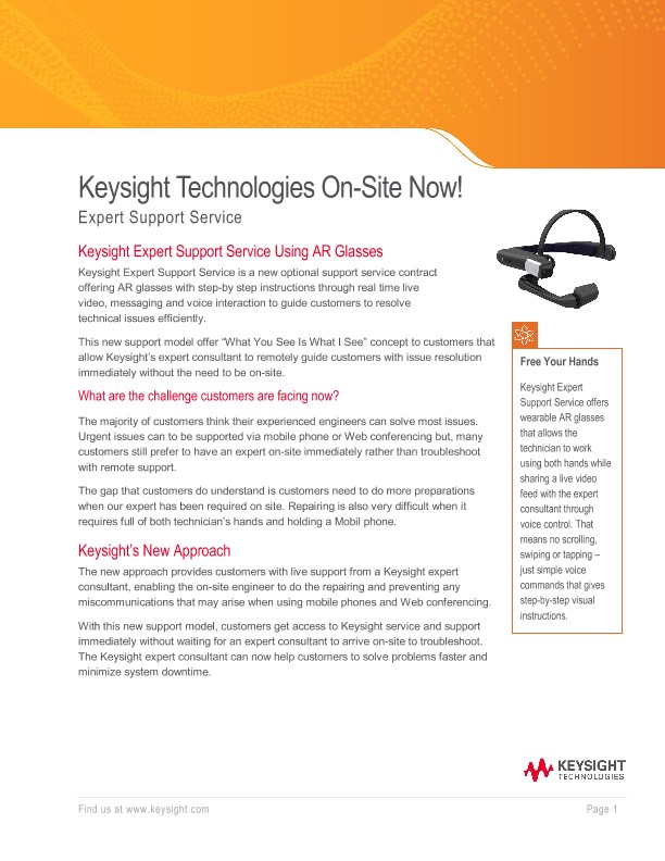 Keysight Technologies On-Site Now!