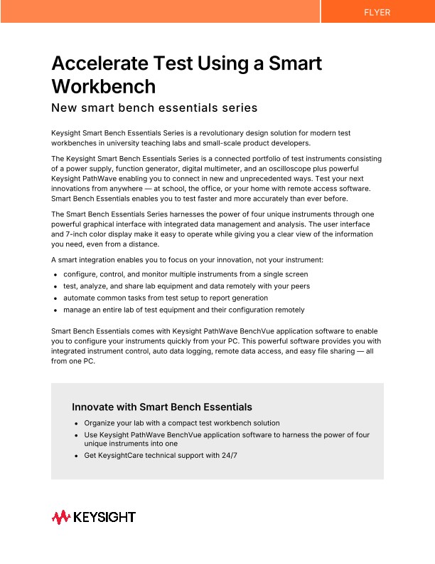 Accelerate Test Using a Smart Workbench